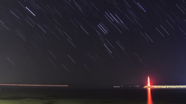 Una Spiaggia Sotto Stelle — Video Stock