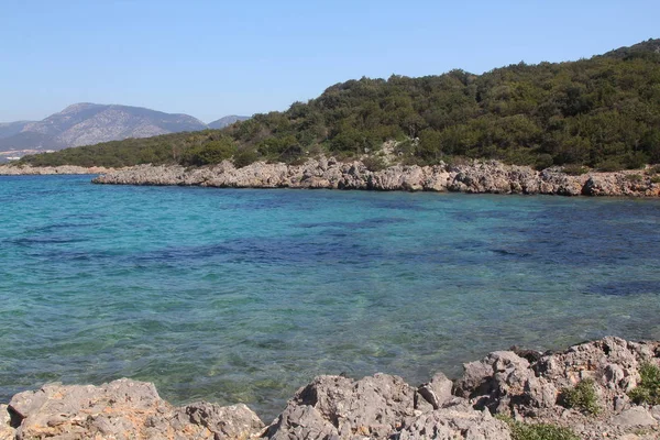 Malé Pobřežní Město Nádherné Slunce Bodrum Turecko — Stock fotografie