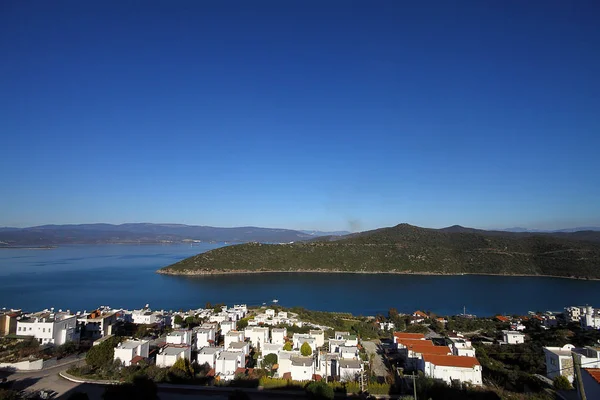 Uma Pequena Cidade Beira Mar Bodrum Turquia — Fotografia de Stock