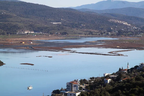 Uma Pequena Cidade Beira Mar Bodrum Turquia — Fotografia de Stock