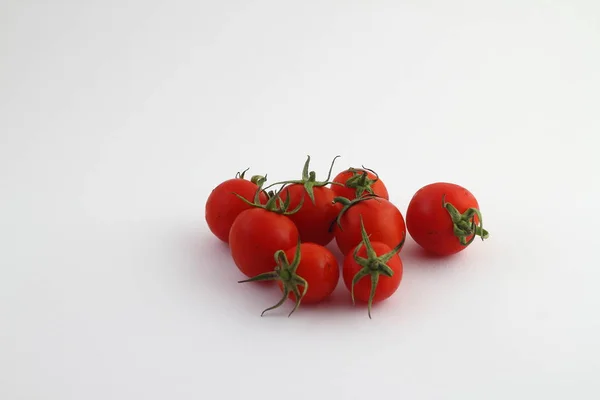 Tomate Rojo Aislado Sobre Fondo Blanco Vista Superior — Foto de Stock