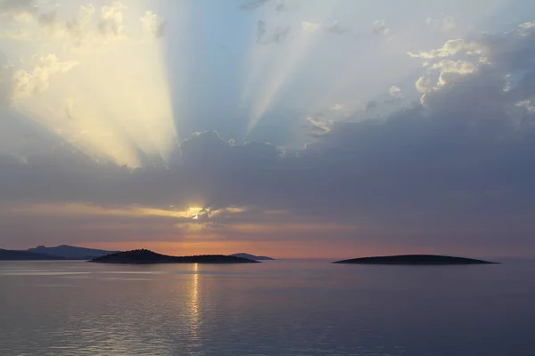 Turgutreis Meer Und Spektakuläre Sonnenuntergänge — Stockfoto