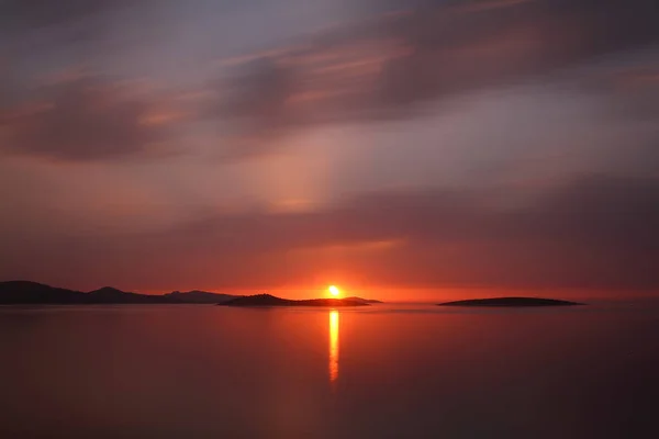 Turgutreis Meer Und Spektakuläre Sonnenuntergänge — Stockfoto