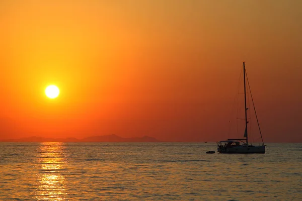 Seaside Town Turgutreis Spectacular Sunsets Stock Image