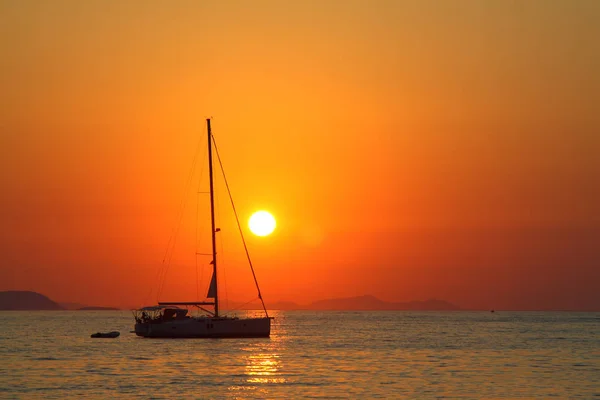 Seaside Town Turgutreis Spectacular Sunsets Stock Picture