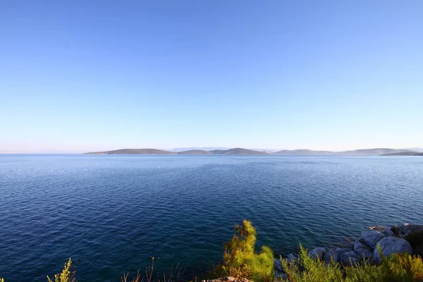 Ciudad Costera Turgutreis Espectaculares Puestas Sol —  Fotos de Stock