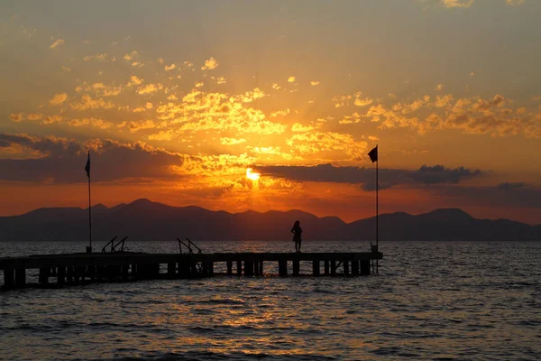 Seaside Town Turgutreis Spectacular Sunsets — Stock Photo, Image