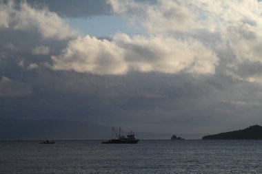 Deniz kenti Bodrum ve muhteşem gün batımları. Mugla, Türkiye