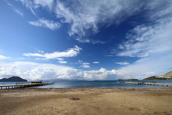 Seaside Cidade Bodrum Pôr Sol Espetacular Mugla Turquia — Fotografia de Stock