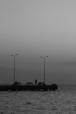 Bodrum sahil kasabası ve muhteşem gün batımı. Muğla, Sonbahar Saati ile Türkiye