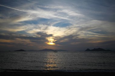 Deniz kenti Bodrum ve muhteşem gün batımları. Mugla, Türkiye