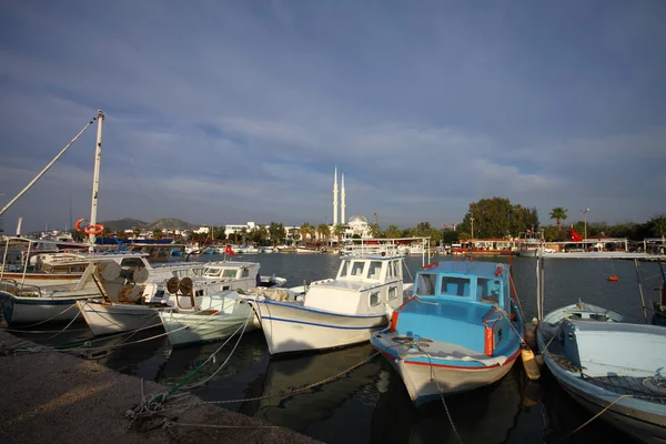 Ciudad Costera Bodrum Espectaculares Puestas Sol Mugla Turquía — Foto de Stock