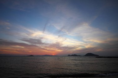 Deniz kenti Bodrum ve muhteşem gün batımları. Mugla, Türkiye