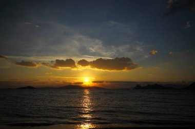 Deniz kenti Bodrum ve muhteşem gün batımları. Mugla, Türkiye