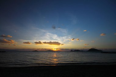 Deniz kenti Bodrum ve muhteşem gün batımları. Mugla, Türkiye