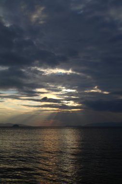 Deniz kenti Bodrum ve muhteşem gün batımları. Mugla, Türkiye