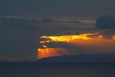 Deniz kenti Bodrum ve muhteşem gün batımları. Mugla, Türkiye
