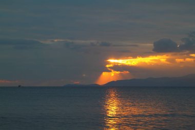 Deniz kenti Bodrum ve muhteşem gün batımları. Mugla, Türkiye