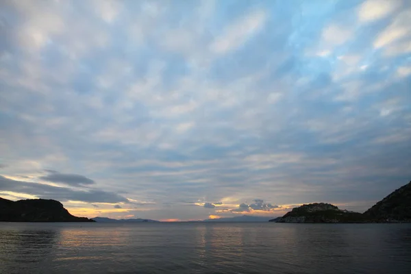 Ciudad Costera Bodrum Espectaculares Puestas Sol Mugla Turquía — Foto de Stock