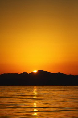 Deniz kenti Bodrum ve muhteşem gün batımları. Mugla, Türkiye
