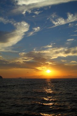 Deniz kenti Bodrum ve muhteşem gün batımları. Mugla, Türkiye