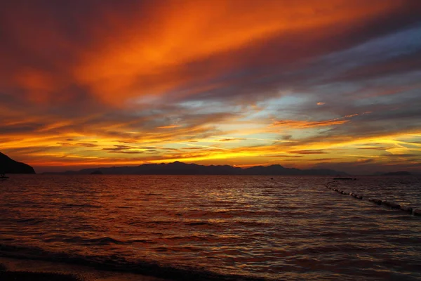 Deniz kenti Bodrum ve muhteşem gün batımları. Mugla, Türkiye