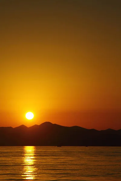 Küstenstadt Bodrum Und Spektakuläre Sonnenuntergänge Mugla Türkei — Stockfoto