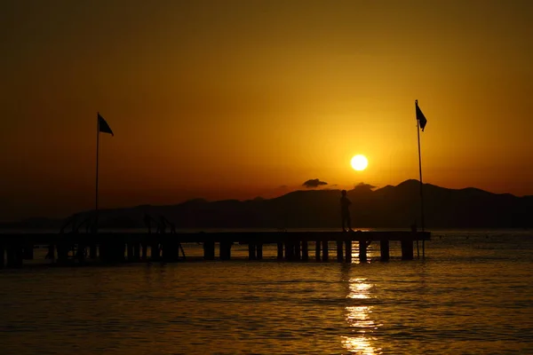 Seaside Town Bodrum Spectacular Sunsets Mugla Turkey — Stock Photo, Image