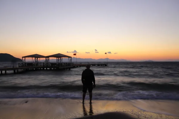 Seaside Town Bodrum Spectacular Sunsets Mugla Turkey — Stock Photo, Image