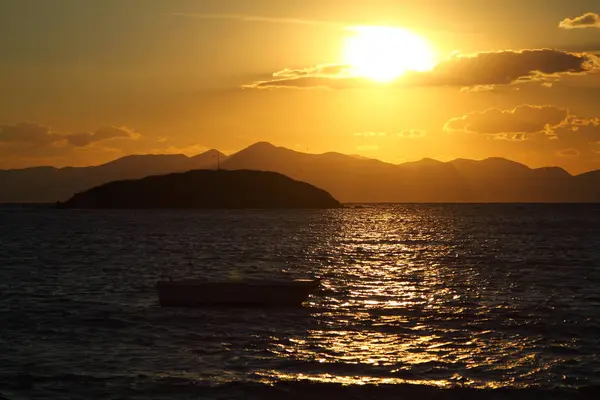 Deniz kenti Bodrum ve muhteşem gün batımları. Mugla, Türkiye
