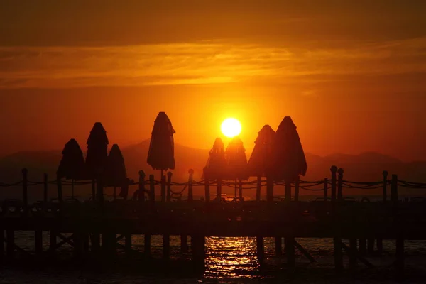 Città Balneare Bodrum Tramonti Spettacolari Mugla Turchia — Foto Stock