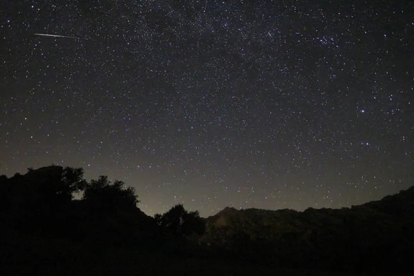 Perseid Meteor Shower Gwiazdy — Zdjęcie stockowe