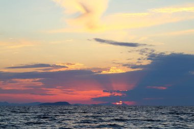 Deniz kenti Bodrum ve muhteşem gün batımları. Mugla, Türkiye
