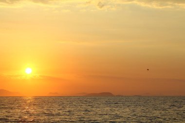 Deniz kenti Bodrum ve muhteşem gün batımları. Mugla, Türkiye