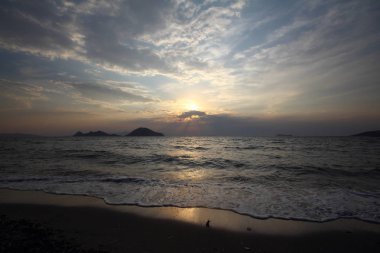 Deniz kenti Bodrum ve muhteşem gün batımları. Mugla, Türkiye