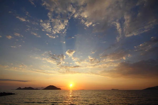 Deniz kenti Bodrum ve muhteşem gün batımları. Mugla, Türkiye