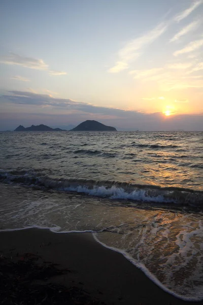 Küstenstadt Bodrum Und Spektakuläre Sonnenuntergänge Mugla Türkei — Stockfoto