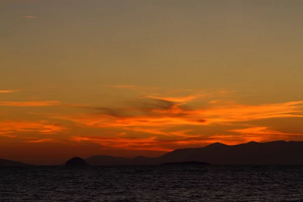 Ville Balnéaire Bodrum Couchers Soleil Spectaculaires Mugla Turquie — Photo