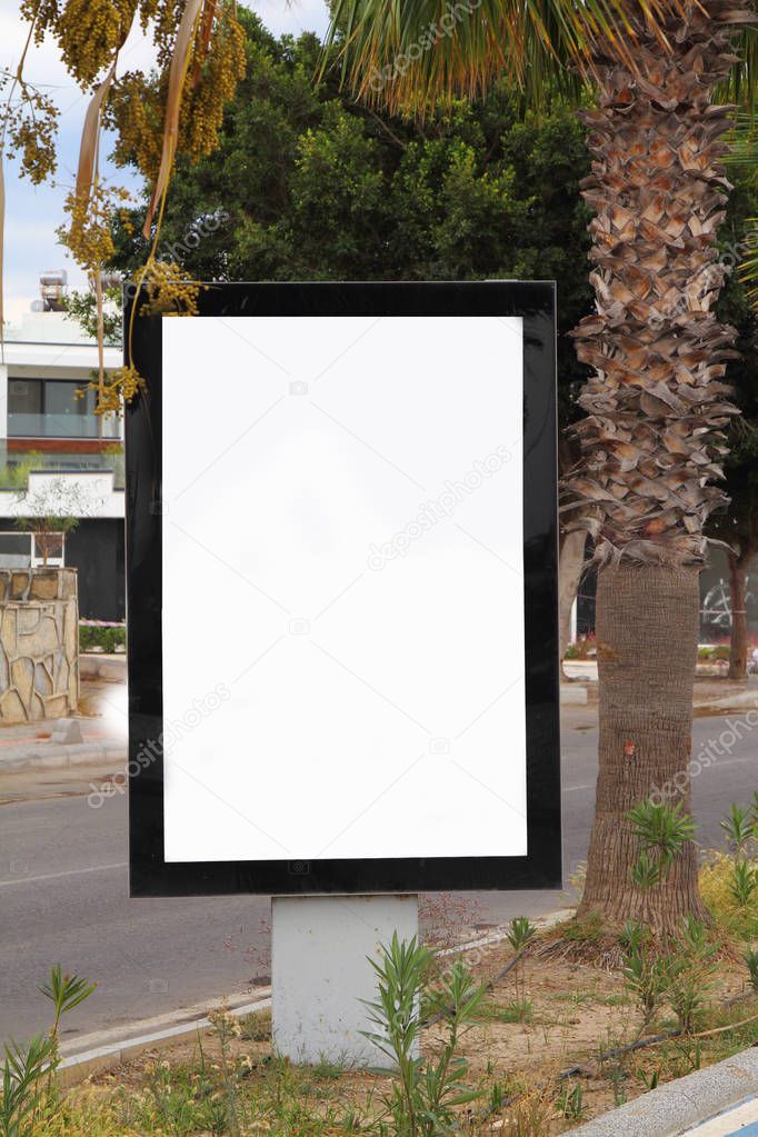 Billboard with white space for streets advertising Blank advertising billboard