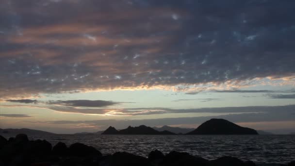 Ciudad Costera Turgutreis Espectaculares Puestas Sol — Vídeo de stock