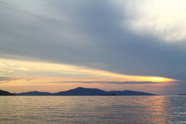 Deniz kenti Bodrum ve muhteşem gün batımları. Mugla, Türkiye