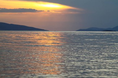 Deniz kenti Bodrum ve muhteşem gün batımları. Mugla, Türkiye