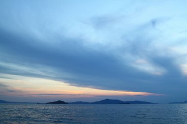 Deniz kenti Bodrum ve muhteşem gün batımları. Mugla, Türkiye