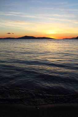 Deniz kenti Bodrum ve muhteşem gün batımları. Mugla, Türkiye