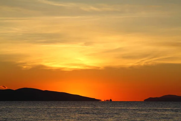Nadmorskie Miasto Bodrum Spektakularne Zachody Słońca Mugla Turcja — Zdjęcie stockowe