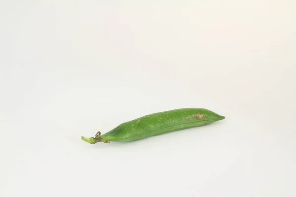 Ripe Green Peas White Background Assembly Farm — Stock Photo, Image