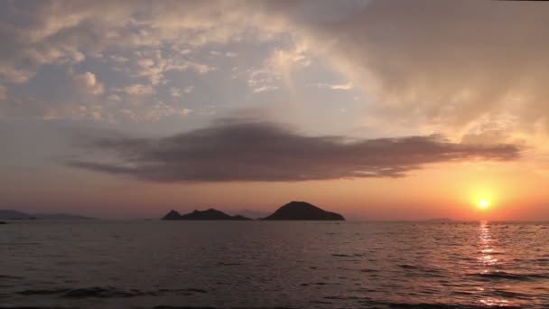 Cidade Costeira Turgutreis Pôr Sol Espetacular — Vídeo de Stock