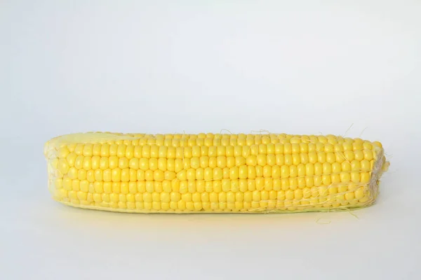 Raw Corn White Background — Stock Photo, Image