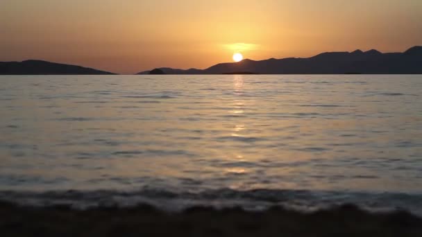 Sonnenuntergang Über Dem Meer Turgutreis Bodrum — Stockvideo