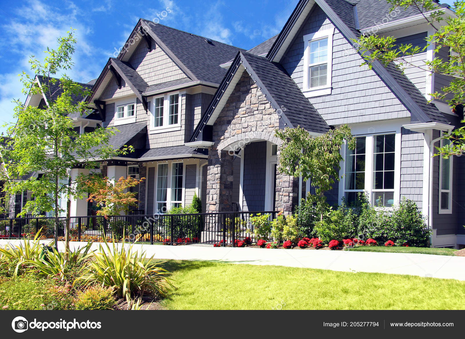  Beautiful  New Contempory Suburban  Houses  Colorful Summer 